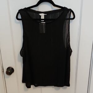 H&M Black Sheer Tank Top - New With Tags